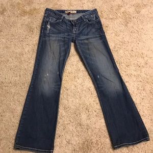 Buckle bootcut jeans